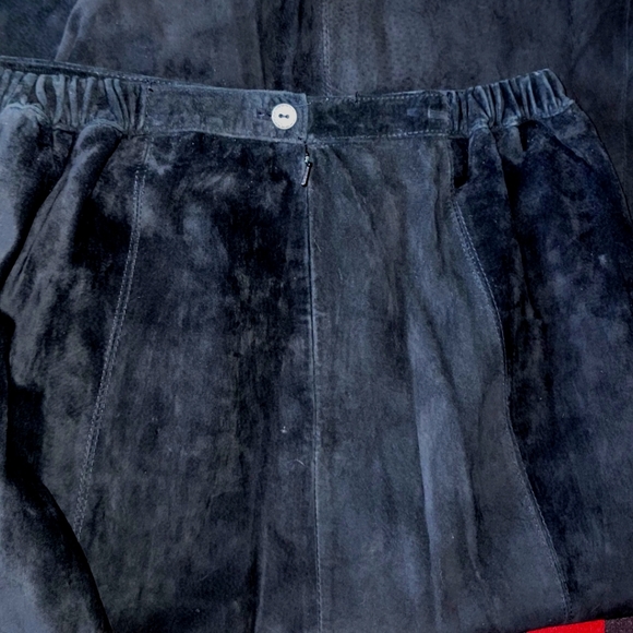 CHICO'S Suede Leather Skirt NEW NWT 3 - Picture 3 of 4